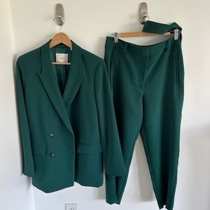 Wilfrid adventurine green new cherrelle blazer and tie-front pants